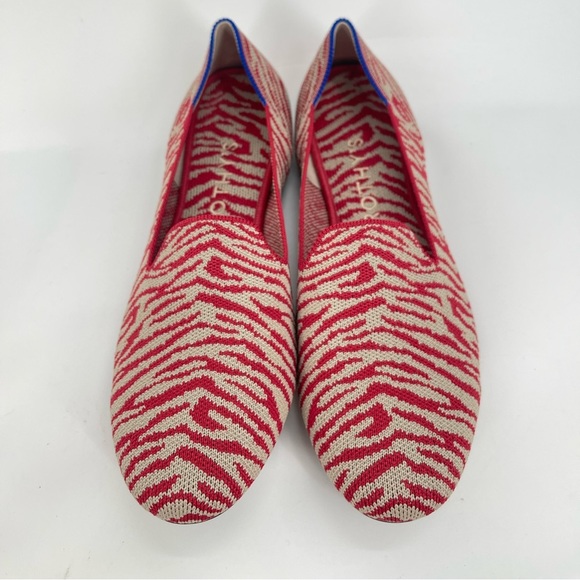 Rothy's Shoes - Rothy's Red and Cream Zebra Knit Flats